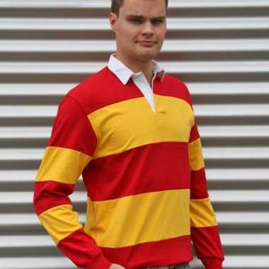 Rood/gele rugbyshirts